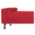 Recamier Divã Félix Baú 160 cm Estofado Luiz XV Sofá Suede Vermelho Para Sala de Estar Consultório Quarto Recepção Escritório - AM Decor