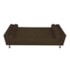 Recamier Divã Félix Baú 90 cm Estofado Luiz XV Sofá Corano Marrom Para Sala de Estar Consultório Quarto Recepção Escritório - AM Decor