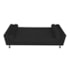 Recamier Divã Félix Baú 90 cm Estofado Luiz XV Sofá Corano Preto Para Sala de Estar Consultório Quarto Recepção Escritório - AM Decor