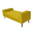 Recamier Divã Félix Baú 90 cm Estofado Luiz XV Sofá Suede Amarelo Para Sala de Estar Consultório Quarto Recepção Escritório - AM Decor