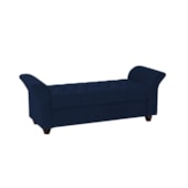 Recamier Divã Morabe P04 140 cm Suede Azul Marinho TCA 948 - Amarena Móveis
