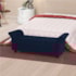 Recamier Divã Morabe P04 140 cm Suede Azul Marinho TCA 948 - Amarena Móveis