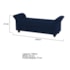 Recamier Divã Morabe P04 140 cm Suede Azul Marinho TCA 948 - Amarena Móveis