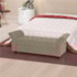 Recamier Divã Morabe P04 140 cm Suede Bege TCA 941 - Amarena Móveis