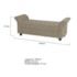 Recamier Divã Morabe P04 140 cm Suede Bege TCA 941 - Amarena Móveis