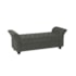 Recamier Divã Morabe P04 140 cm Suede Cinza Escuro TCA 958 - Amarena Móveis