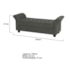 Recamier Divã Morabe P04 140 cm Suede Cinza Escuro TCA 958 - Amarena Móveis