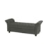 Recamier Divã Morabe P04 140 cm Suede Cinza Escuro TCA 958 - Amarena Móveis