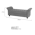 Recamier Divã Morabe P04 140 cm Suede Cinza TCA 940 - Amarena Móveis