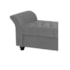Recamier Divã Morabe P04 140 cm Suede Cinza TCA 940 - Amarena Móveis