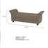 Recamier Divã Morabe P04 140 cm Suede Marrom Claro TCA 945 - Amarena Móveis