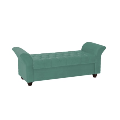 Recamier Divã Morabe P04 140 cm Suede Turquesa TCA 946 - Amarena Móveis