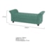 Recamier Divã Morabe P04 140 cm Suede Turquesa TCA 946 - Amarena Móveis
