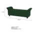 Recamier Divã Morabe P04 140 cm Suede Verde TCA 947 - Amarena Móveis