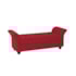 Recamier Divã Morabe P04 140 cm Suede  Vermelho TCA 53 - Amarena Móveis
