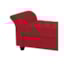 Recamier Divã Morabe P04 140 cm Suede  Vermelho TCA 53 - Amarena Móveis
