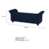 Recamier Divã Morabe P04 160 cm Suede Azul Marinho TCA 948 - Amarena Móveis