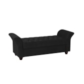 Recamier Divã Morabe P04 160 cm Suede Preto TCA 944 - Amarena Móveis