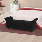 Recamier Divã Morabe P04 160 cm Suede Preto TCA 944 - Amarena Móveis