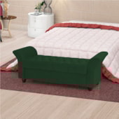Recamier Divã Morabe P04 160 cm Suede Verde TCA 947 - Amarena Móveis
