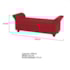 Recamier Divã Morabe P04 160 cm Suede  Vermelho TCA 53 - Amarena Móveis