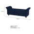 Recamier Divã Morabe P04 195 cm Suede Azul Marinho TCA 948 - Amarena Móveis