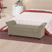 Recamier Divã Morabe P04 195 cm Suede Bege TCA 941 - Amarena Móveis