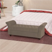 Recamier Divã Morabe P04 195 cm Suede Marrom Claro TCA 945 - Amarena Móveis