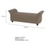 Recamier Divã Morabe P04 195 cm Suede Marrom Claro TCA 945 - Amarena Móveis