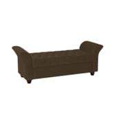 Recamier Divã Morabe P04 195 cm Suede Marrom TCA 942 - Amarena Móveis