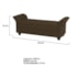 Recamier Divã Morabe P04 195 cm Suede Marrom TCA 942 - Amarena Móveis