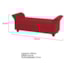 Recamier Divã Morabe P04 195 cm Suede  Vermelho TCA 53 - Amarena Móveis