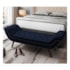 Recamier Divã Odessa P04 140 cm Suede Azul Marinho TCA 948 - Amarena Móveis