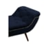 Recamier Divã Odessa P04 140 cm Suede Azul Marinho TCA 948 - Amarena Móveis