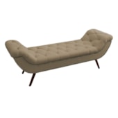 Recamier Divã Odessa P04 140 cm Suede Bege TCA 941 - Amarena Móveis