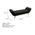 Recamier Divã Odessa P04 140 cm Suede Cinza Escuro TCA 958 - Amarena Móveis