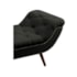 Recamier Divã Odessa P04 140 cm Suede Cinza Escuro TCA 958 - Amarena Móveis