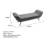 Recamier Divã Odessa P04 140 cm Suede Cinza TCA 940 - Amarena Móveis