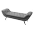 Recamier Divã Odessa P04 140 cm Suede Cinza TCA 940 - Amarena Móveis