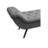 Recamier Divã Odessa P04 140 cm Suede Cinza TCA 940 - Amarena Móveis