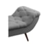 Recamier Divã Odessa P04 140 cm Suede Cinza TCA 940 - Amarena Móveis