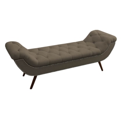 Recamier Divã Odessa P04 140 cm Suede Marrom Claro TCA 945 - Amarena Móveis