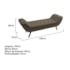 Recamier Divã Odessa P04 140 cm Suede Marrom Claro TCA 945 - Amarena Móveis