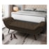 Recamier Divã Odessa P04 140 cm Suede Marrom TCA 942 - Amarena Móveis
