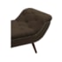 Recamier Divã Odessa P04 140 cm Suede Marrom TCA 942 - Amarena Móveis