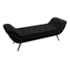 Recamier Divã Odessa P04 140 cm Suede Preto TCA 944 - Amarena Móveis