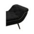 Recamier Divã Odessa P04 140 cm Suede Preto TCA 944 - Amarena Móveis