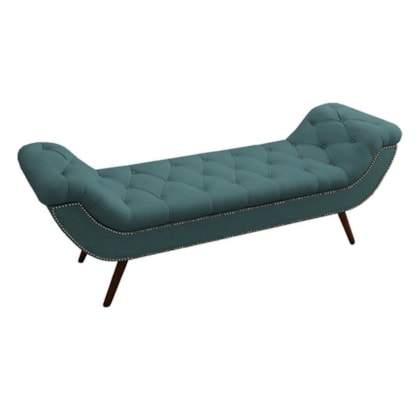 Recamier Divã Odessa P04 140 cm Suede Turquesa TCA 946 - Amarena Móveis