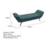 Recamier Divã Odessa P04 140 cm Suede Turquesa TCA 946 - Amarena Móveis