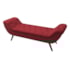 Recamier Divã Odessa P04 140 cm Suede  Vermelho TCA 53 - Amarena Móveis